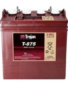Trojan T-875 8 Volt 170Ah GC8 Deep Cycle Battery
