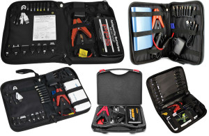 The various carrying cases for the 12000mAh jump starters