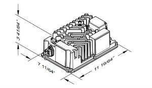 Dimensions for Summit Series 650W Charger