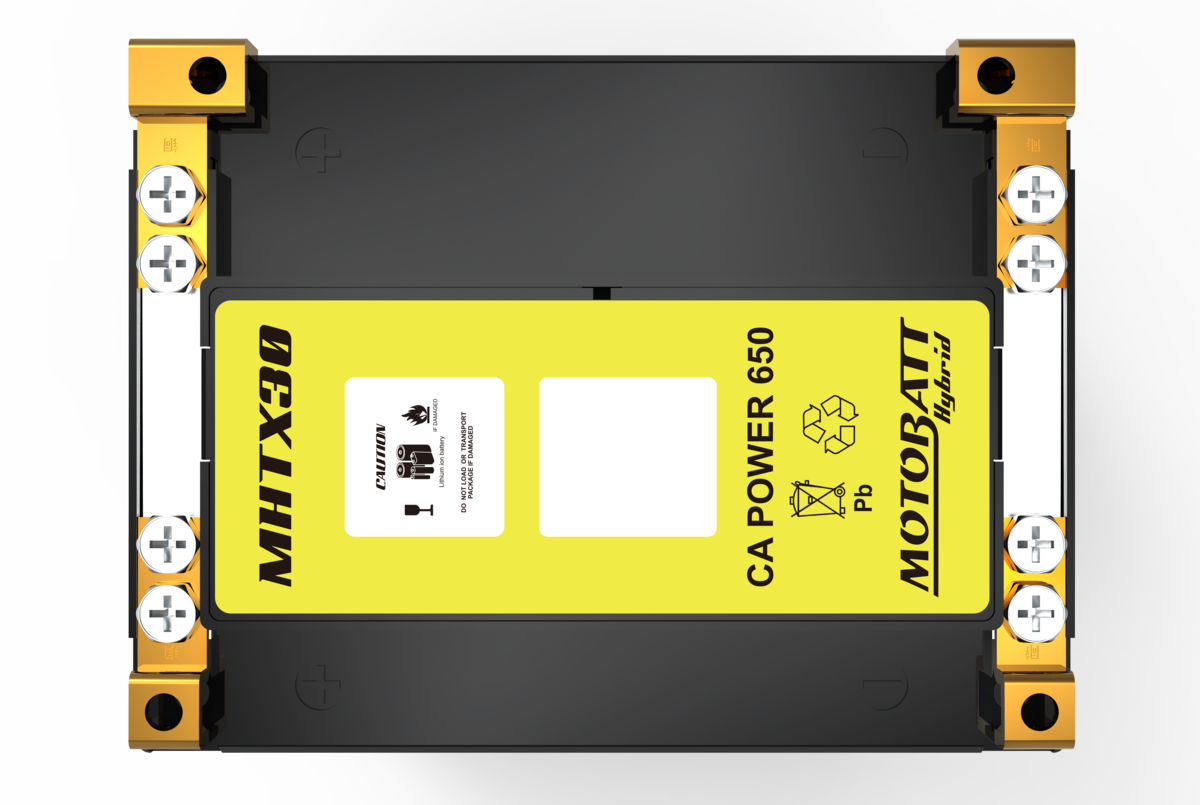 M-Flex Battery Terminal on MotoBatt Hybrid Motorcycle Battery
