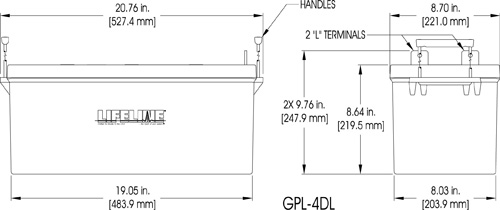 GPL-4DL Marine Battery Specifications