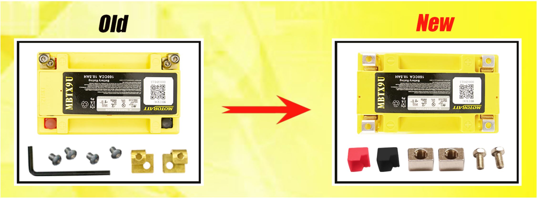 Top View MotoBatt Battery Terminal Change